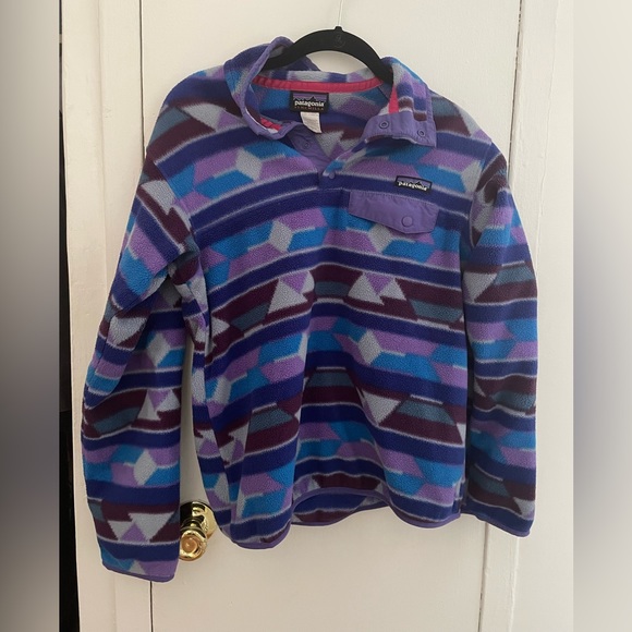 Patagonia Sweaters - Patagonia Synchilla Fleece with blue and purple pattern (S)